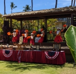 Hula performers at the July 23 Awards Banquet